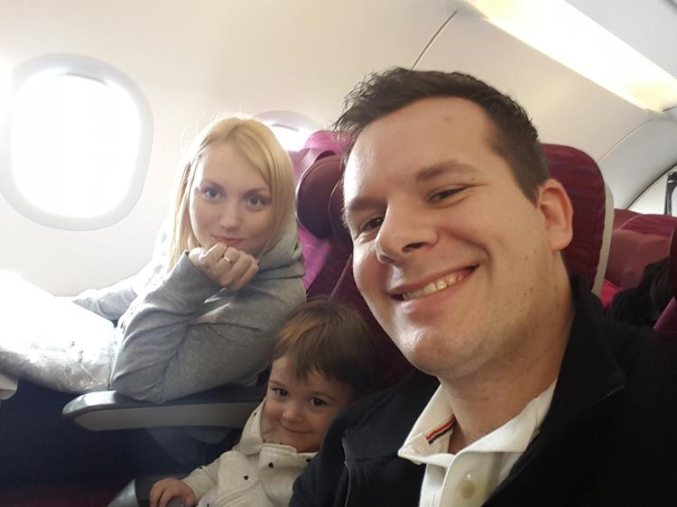 Andrej says that he enjoys spending time with his family. In this picture he is with his wife and his 3yr daughter.